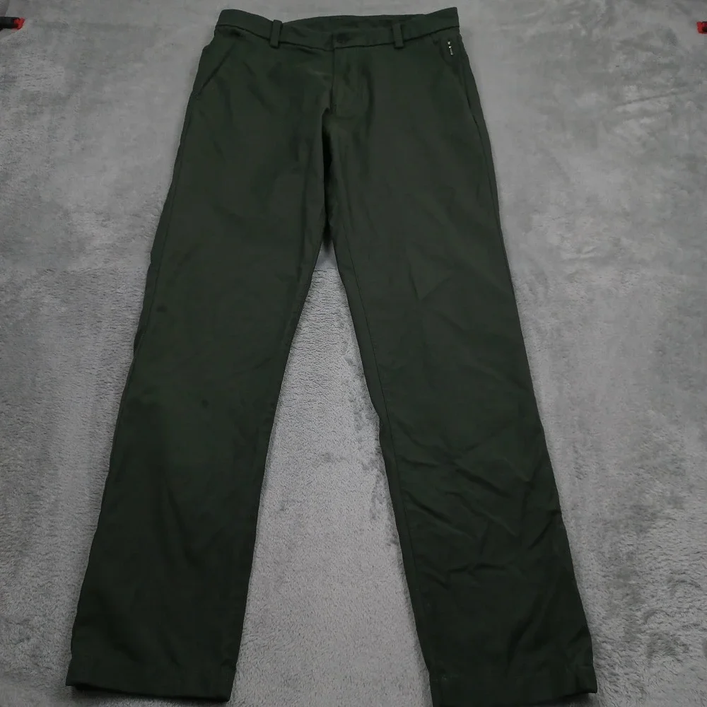 Lululemon Pants Mens 32 Green Straight Pockets Preppy Casual Logo